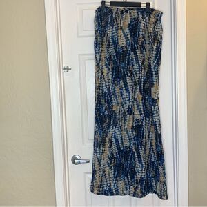 Boohoo Plus Tie Dye Beach Trouser Blue Size 16